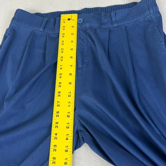 Halara Wide Leg Pants Women's XL Blue Lyocell Blend Front Pleated Slash Pockets - Picture 9 of 10